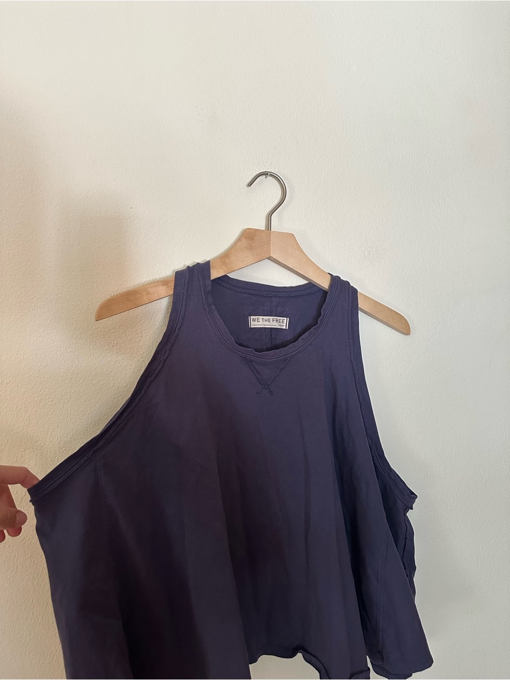 We The Free Navy Blue Flowy Tank Top